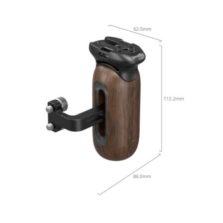 SmallRig 5237 - obustronny, drewniany uchwyt boczny, wymiary